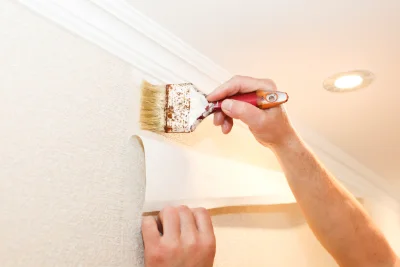 Pose de papier peint au Fresne-Poret — revêtements muraux et toiles de verre